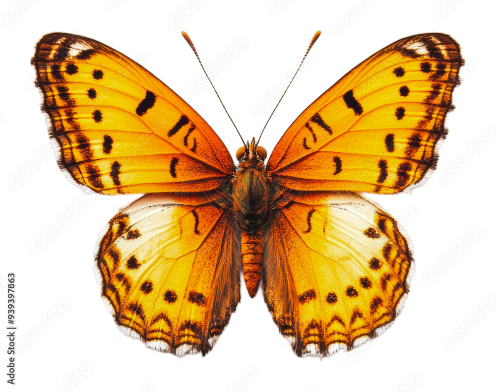 PNG Intricate orange butterfly at rest PNG Intricate orange butterfly at rest