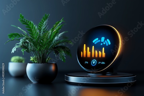 A detailed chart comparing the energy consumption of a traditional heating system versus a smart, energy-saving thermostat photo