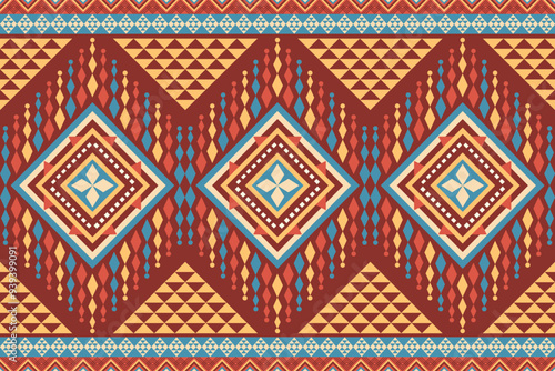 Colorful Native American pattern, Navajo design. Native American ornament. Abstract geometric background traditional ethic for decoration, clothing, fabric, textile, fashion.