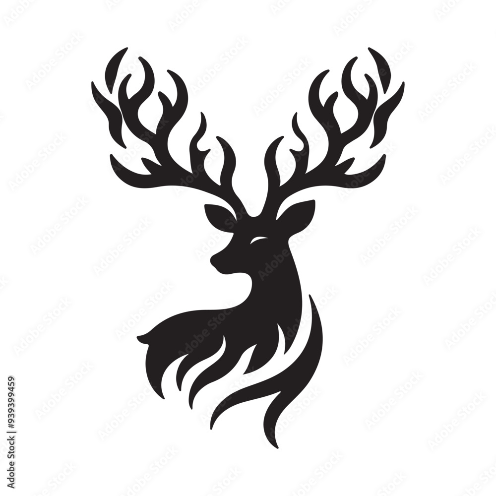 deer head silhouette deer head silhouette