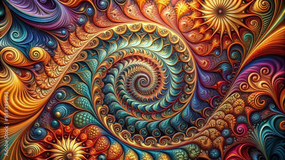 Abstract background with swirling shapes and patterns in dispersion Abstract background with swirling shapes and patterns in dispersion