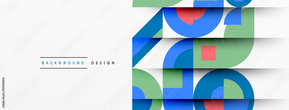 Geometric design abstract background - circles squares Geometric design abstract background - circles squares