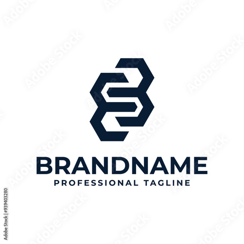 Letters BE Hexagon Logo, suitable for any business with BE or EB initials photo