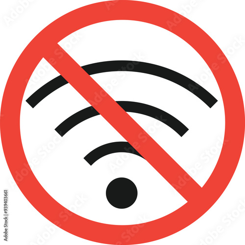 No wi-fi icon. Wi-Fi not allow icon 