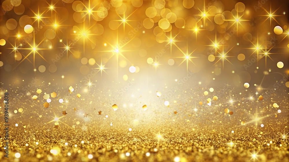 Shiny gold background with sparkling confetti Shiny gold background with sparkling confetti