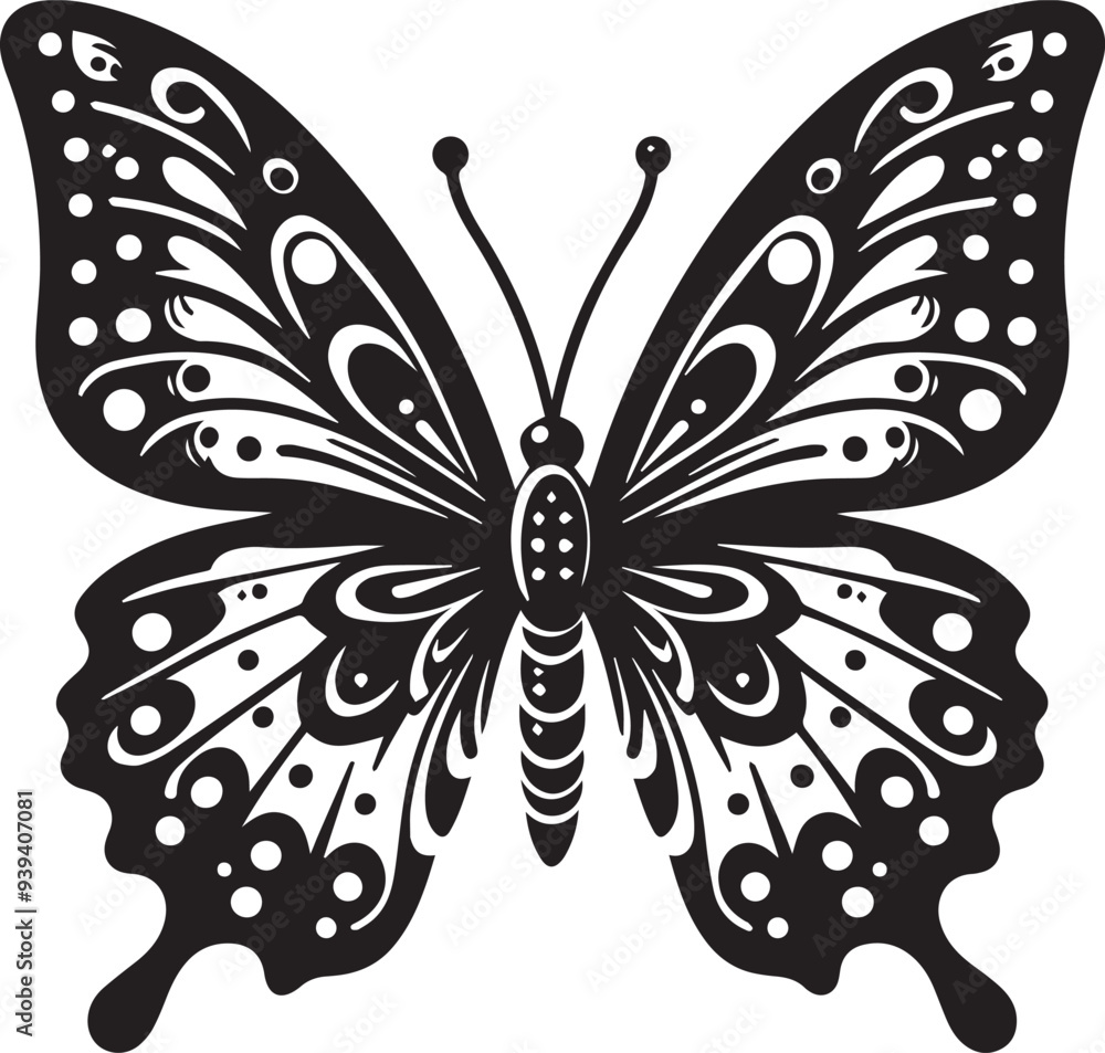 Butterfly vector illustration silhouette Butterfly vector illustration silhouette