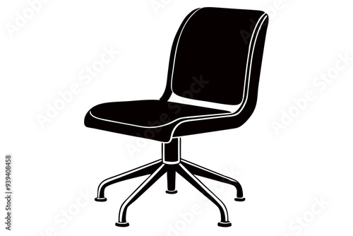 Creative Chair and Bench Silhouette Vector Art Illustration 