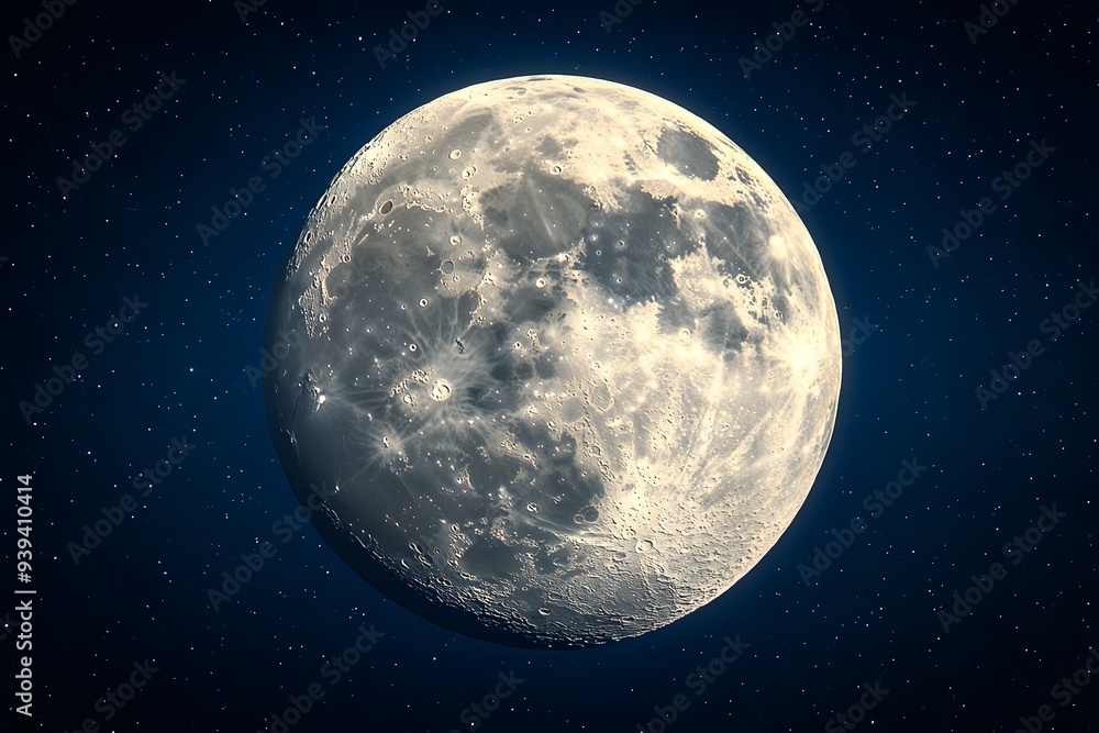 A Breathtaking Close-Up Photo of the Moon in a Clear Night Sky ai image A Breathtaking Close-Up Photo of the Moon in a Clear Night Sky ai image