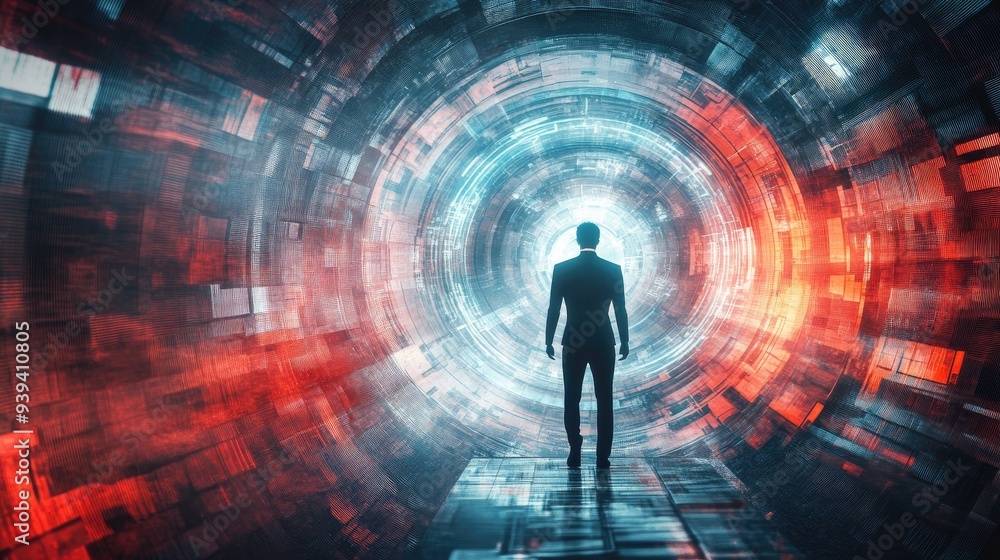 Abstract symbol of meaningful human life, set against a dynamic futuristic backdrop, capturing purpose and fulfillment Abstract symbol of meaningful human life, set against a dynamic futuristic backdrop, capturing purpose and fulfillment