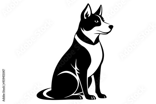 Dog Silhouette Vector Illustration