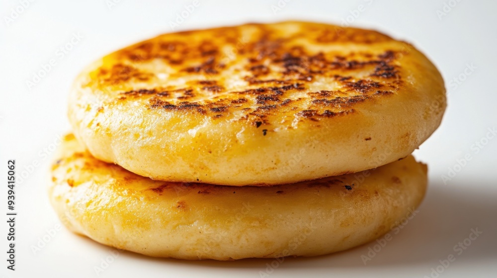 Realistic Arepa on Clear Light Background Realistic Arepa on Clear Light Background