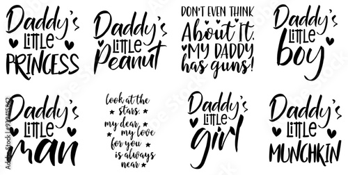Modern Fathers Day Calligraphic Lettering, Invitation Pack Vector Illustration for Printable, Advertising, Stationery