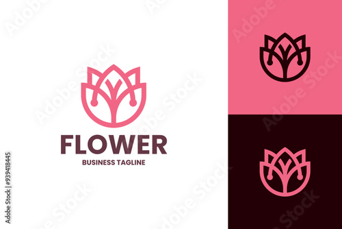 flower shop logo vector