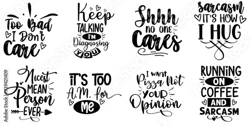 Decorative Funny Invitation, Calligraphy Bundle Vector Illustration for Announcement, Label, Gift Card