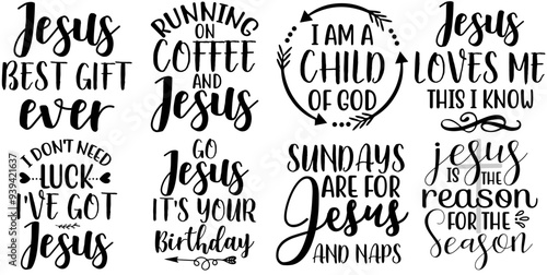 Minimal Christian Trendy Retro Style Illustration, Labels And Badges Collection Vector Illustration for Printable, Bookmark, Infographic