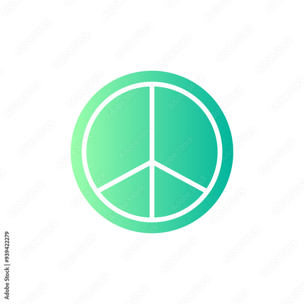 peace symbol gradient icon peace symbol gradient icon
