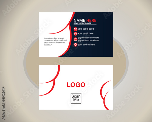 modern and clean professional business card template