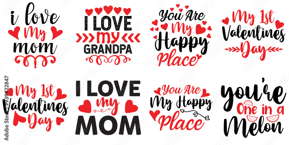 Elegant Valentines Day Labels And Badges, Quotes Bundle Vector Illustration for Social Media Post, Decal, Motion Graphics Elegant Valentines Day Labels And Badges, Quotes Bundle Vector Illustration for Social Media Post, Decal, Motion Graphics