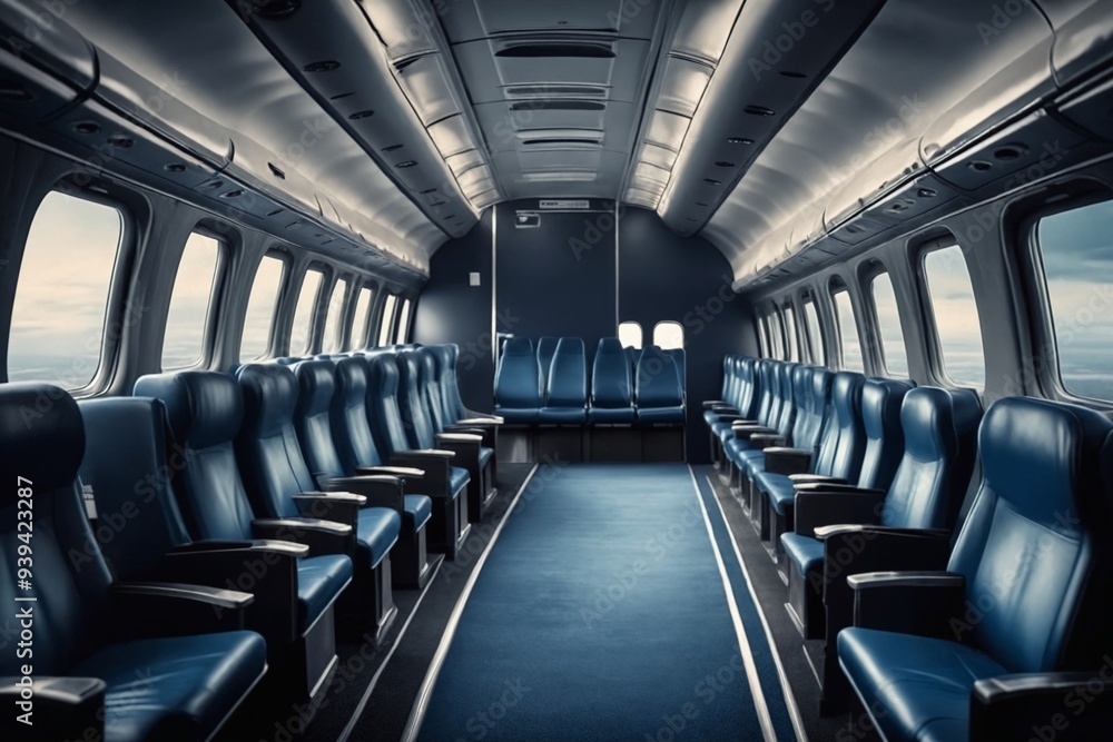 Fototapeta premium Empty Cabin on a Train