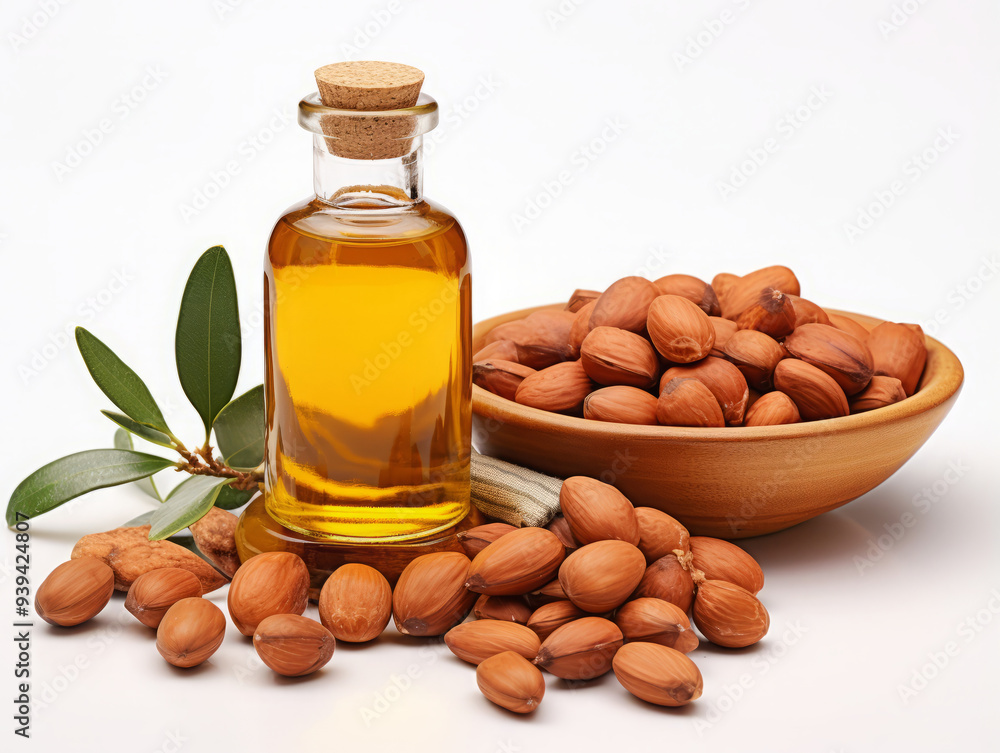 Eye Catching Front view close up of Argan oil Eye Catching Front view close up of Argan oil
