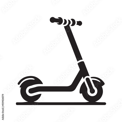 Minimalist Electric Scooter Vector Illustration for Eco-Friendly Urban Transportation Solutions