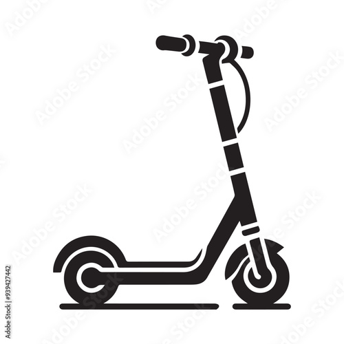 Sleek Electric Scooter Illustration Eco-Friendly Personal Transport for Urban Mobility and Sustainable Living