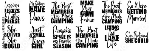 Elegant Inspirational Typography, Trendy Retro Style Illustration Set Vector Illustration for Stationery, Motion Graphics, Newsletter