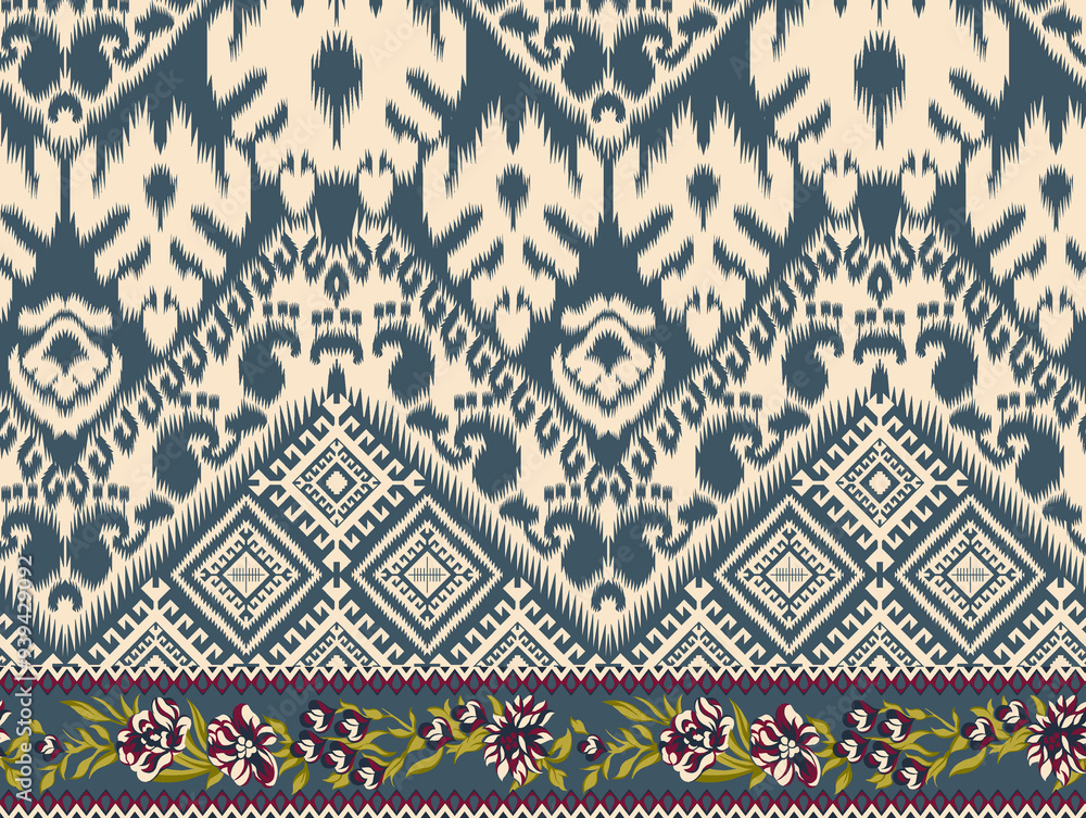 seamless beautiful wallpaper cards all over design floral leaf vintage ornament Victorian ethnic geometric print paisley pattern