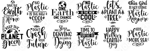 Vibrant Earth Hand Lettering, Labels And Badges Collection Vector Illustration for Flyer, Presentation, Printing Press