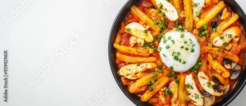 Top View of Yummy Korean Tteokboki photo