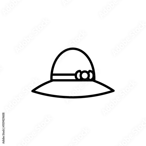 sunhat line icon