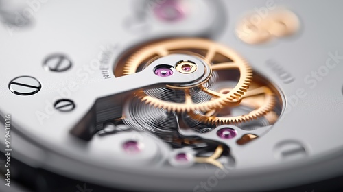 Wallpaper Mural Close-up of intricate watch gears and mechanisms. Torontodigital.ca