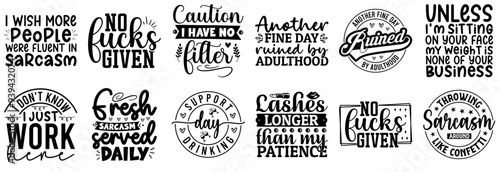 Creative Funny Invitation, Inscriptions Bundle Vector Illustration for Brochure, Vouchers, T-Shirt Design