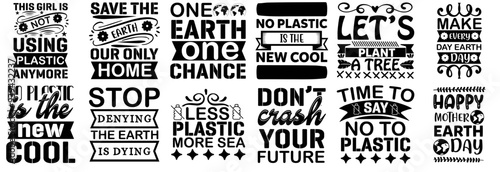 Classic Earth Hand Lettering, Quotes Pack Vector Illustration for Infographic, Packaging, Vouchers