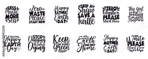 Simple Earth Typographic Emblems, Trendy Retro Style Illustration Pack Vector Illustration for Motion Graphics, Book Cover, Presentation