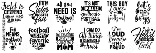 Colourful American Football Labels And Badges, Invitation Set Vector Illustration for Wrapping Paper, Infographic, Book Cover