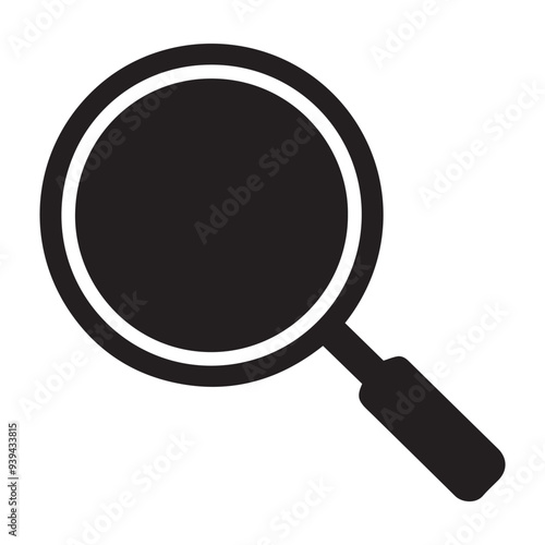 Magnifying Glass Icon A Simple, Minimalist Design for Search, Discovery, and Detailed Examination
