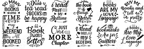 Creative Reading Invitation, Typography Pack Vector Illustration for Sticker, Banner, Newsletter