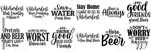 Modern Oktoberfest Calligraphic Lettering, Trendy Retro Style Illustration Collection Vector Illustration for Stationery, Packaging, Wrapping Paper