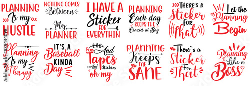 Classic Planner Trendy Retro Style Illustration, Calligraphic Lettering Set Vector Illustration for T-Shirt Design, Announcement, Vouchers