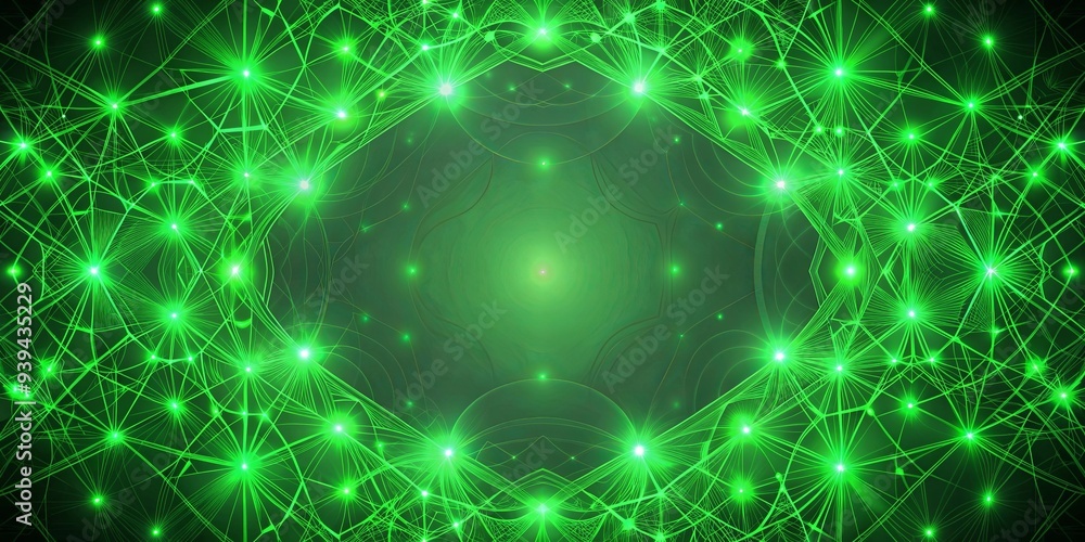 Obraz premium An abstract background with a green glowing pattern