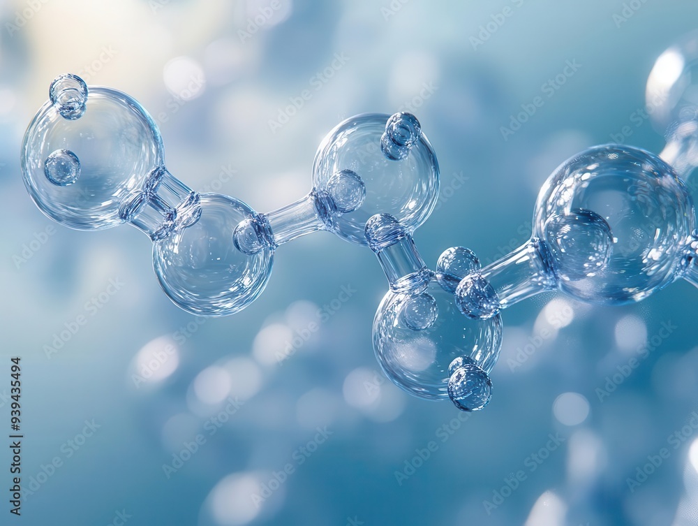 macro photograph of iridescent soap bubbles forming intricate molecular structures floating in a serene blue liquid with soft focus background macro photograph of iridescent soap bubbles forming intricate molecular structures floating in a serene blue liquid with soft focus background
