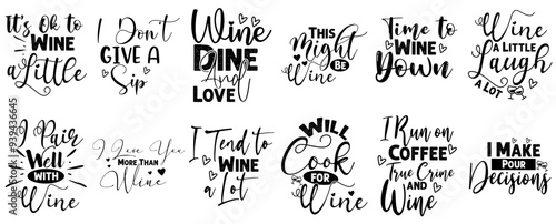 Minimalist Wine Trendy Retro Style Illustration, Quotes Collection Vector Illustration for Motion Graphics, Icon, Poster