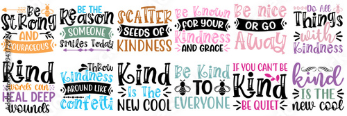 Modern Kindness Calligraphic Lettering, Quotes Collection Vector Illustration for Announcement, Icon, Social Media Post