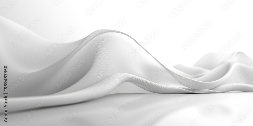 Abstract White Fabric Wave Pattern Abstract White Fabric Wave Pattern