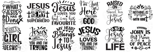 Vibrant Christian Invitation, Quotes Pack Vector Illustration for Stationery, Label, Book Cover