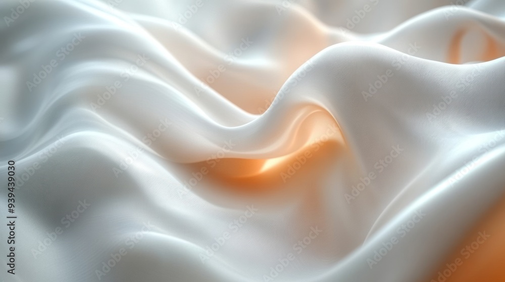 Fototapeta premium Abstract White Fabric Texture with Light