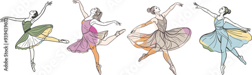 Inclusive Dance and Ballet Vector, Illustration, for various uses