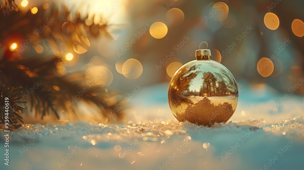 Christmas backgrounds decorate with minimal New year event theme. Merry Christmas scene for product display mock up banner. Gold glass ball in Xmas winter scene. Greeting card new year. Christmas backgrounds decorate with minimal New year event theme. Merry Christmas scene for product display mock up banner. Gold glass ball in Xmas winter scene. Greeting card new year.