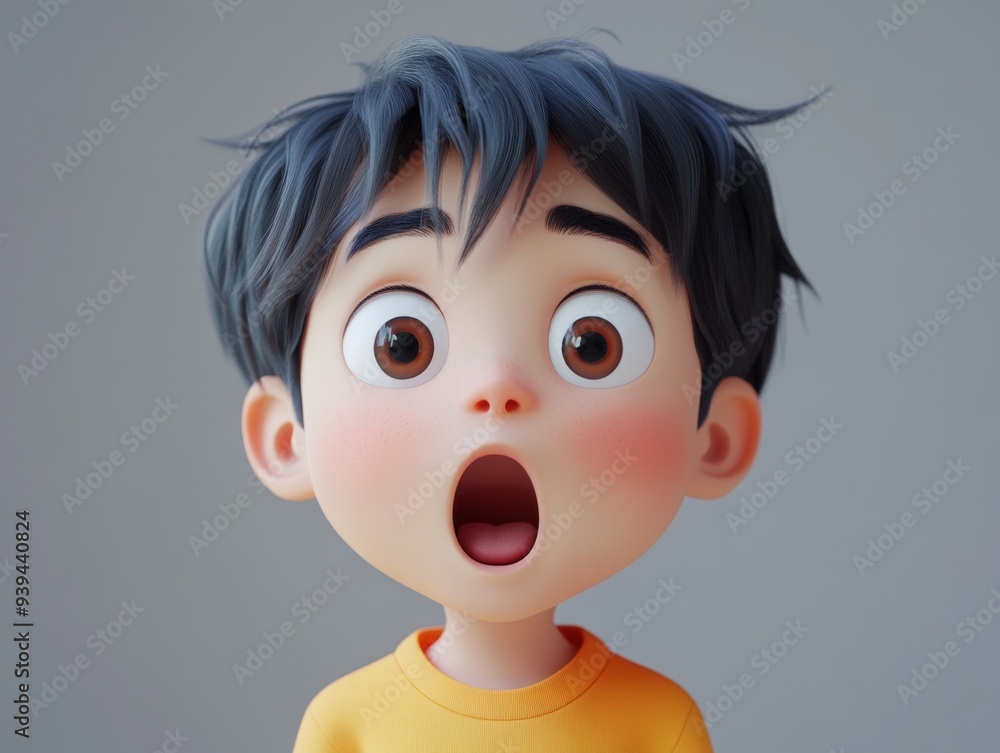 Surprised Cartoon Boy Surprised Cartoon Boy